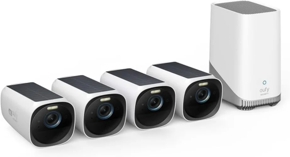 eufy eufyCam 3 Wireless Solar Camera System 4K Outdoor Cam 4pcs Security Cameras