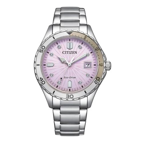Citizen Women's Sport Casual Date Window Silver Eco-Drive Watch 36MM FE6170-88X
