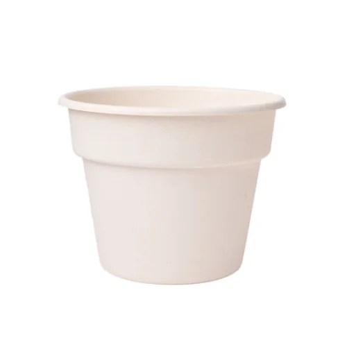 Mainstays Flint Round Resin Planter, Vanilla Dream, 10.5 in H x 13.5 in W x 10.5 in L
