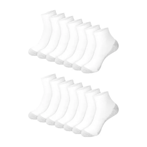 Hanes Double Tough Ankle Socks Moisture Wicking Socks, Multipack