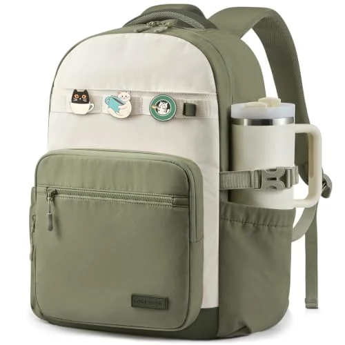LOVEVOOK Laptop Backpack for Women Teacher with Tumbler Holder Teen Girls