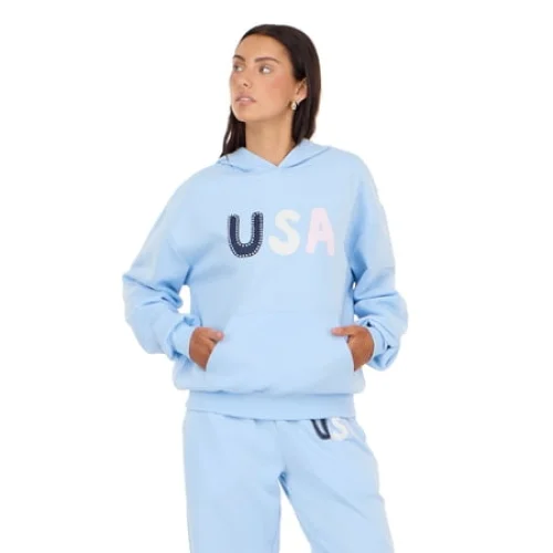 Forever 21 Women's and Women's Plus Americana Oversized Hoodie, Sizes XXS-4X