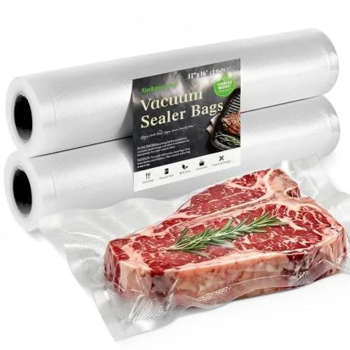 Kitchen Essentials, Vacuum Sealer Bags For Food, 2 Rolls 11"x16'