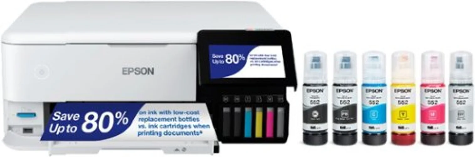 Epson - EcoTank Photo ET-8500 Wireless Color All-in-One Supertank Printer - White