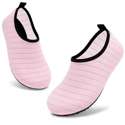 ANLUKE Kids Water Shoes Quick-Dry Barefoot Aqua Socks for Beach & Swim