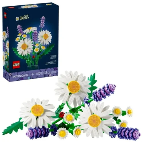LEGO Botanicals Daisies Building Toy - Birthday Gift for Kids & Adults, Ages 9+ - Kids Room Decor for Shelf or Desk, Girls & Boys - 11508