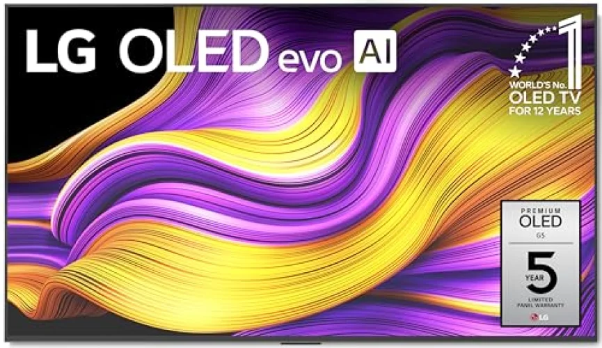 LG 55-Inch Class OLED evo AI Super Upscaling 4K G5 Series Smart TV w/Dolby Atmos & Vision, HDR10, Filmmaker Mode, Wow Orchestra, Alexa Built-in (OLED55G5WUA, 2025)