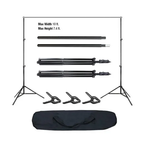 10Ft Heavy Duty Photography Background 2*3m Backdrop Support Stand Kit With Case