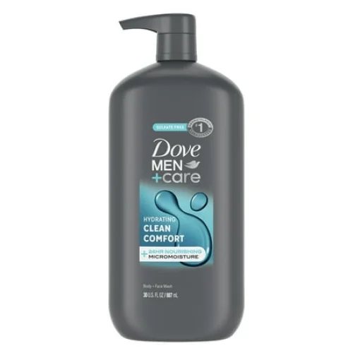 Dove Men+Care Body Wash & Face Wash Men's Body Wash Hydrating Clean Comfort with 24-Hour Nourishing Micromoisture Technology, 30 fl oz