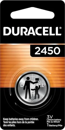 Duracell CR2450 Lithium Battery, 1 Count, Key Fob & Watch & Car Remote