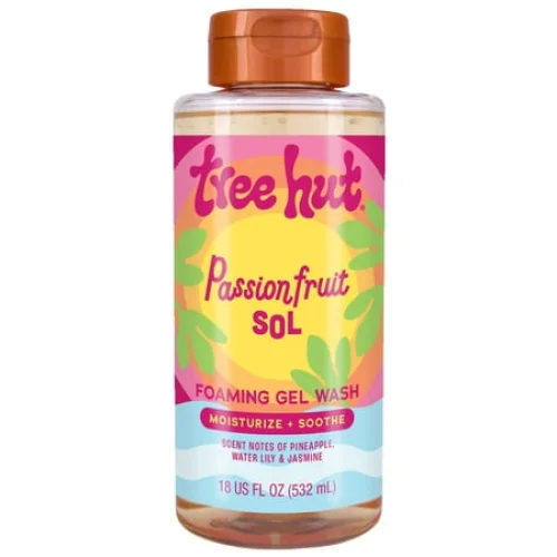 Tree Hut Passionfruit Sol Foaming Gel Body Wash, 18 fl oz