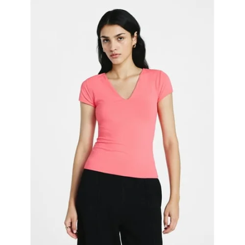 Scoop Women's and Women's Plus Ultimate Refined Contour V Neck Tee, Sizes XS-4X