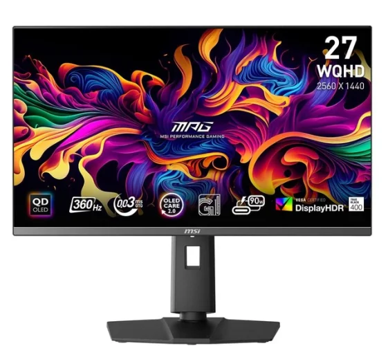 MSI MPG 271QRX QD-OLED 27" WQHD Gaming Monitor, 360Hz/0.03ms HDR 400