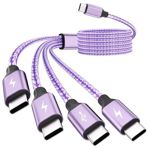 Upgrade 4 in 1 Multi Charging Cable, USB C to USB C Cable with 4 X Type-C