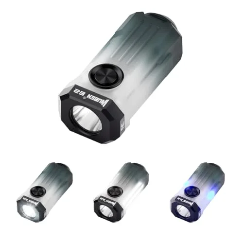 WUBEN E2 EDC Flashlight Rechargeable, Mini Keychain LED 3-in-1 Pocket Light