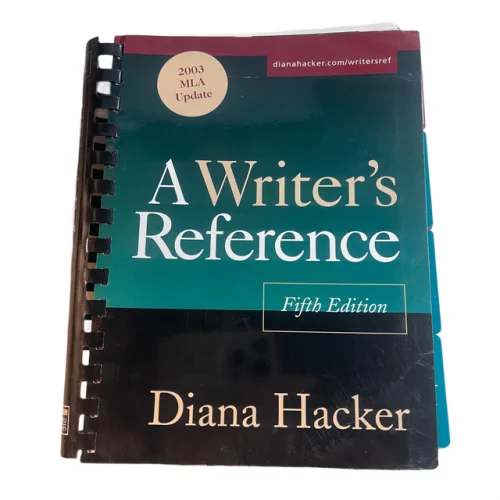 A WRITER'S REFERENCE By Diana Hacker 5th Edition 2003 MLA UPDATE 12z