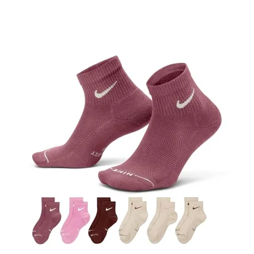 Nike Everyday Plus Ankle (6 Pairs), Multi-Color, Large