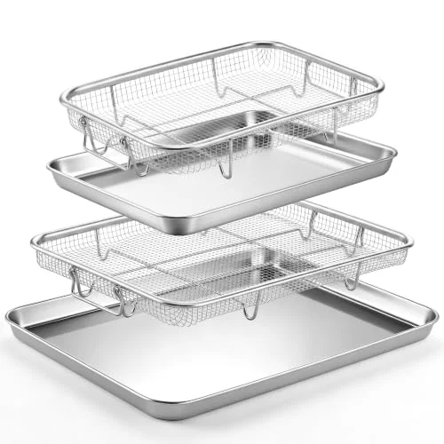 LIANYU Air Fryer Basket for Oven, 16&rsquo;&rsquo;x 12&rsquo;&rsquo;&12.5&rsquo;&rsquo;x 9.6&rsquo;&rsquo; Air Fryer Tray