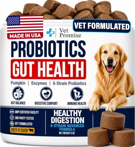 Probiotics for Dogs - Dog Probiotics with Digestive Enzymes, Soft Chews