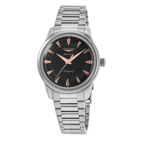 New Longines Conquest Heritage Automatic Black Dial Men's Watch L1.650.4.52.6