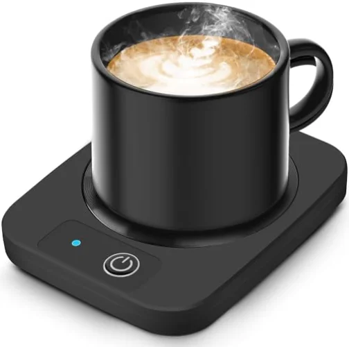 Azyh Candle Warmer & Coffee Mug Warmer, Electric Coffee Warmer with Aluminum Metal Panel, 131℉ Beverages Coffee Warmer for Heating Candle, Coffee Milk Tea Cocoa, Gifts for Coffee Lovers