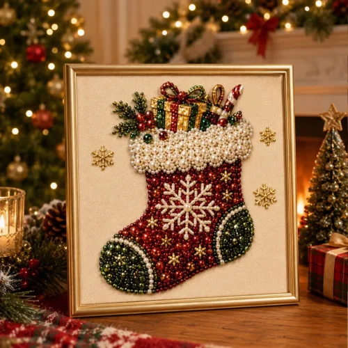 Clearance Christmas Diamond Art Kits for Adults, Christmas Pearl Art DIY Kit, Fall Home Decor Wall Art, Christmas Fall DIY Seasonal Party Gift for Beginner Kiddo Teens Women Men (Stock)