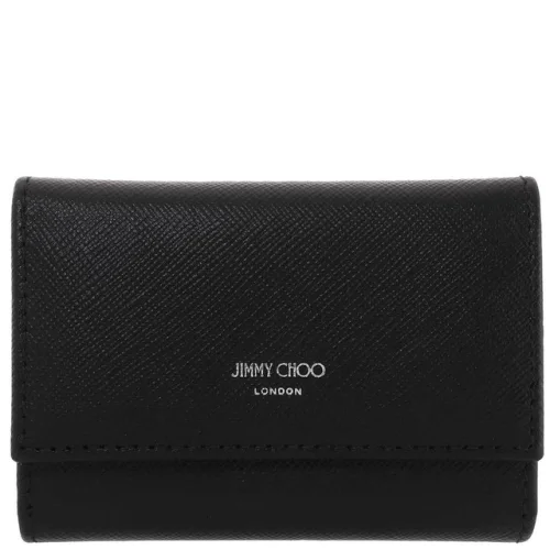 Jimmy Choo Black Howick Leather Key Holder J000164231-BLACK/GUNMETAL