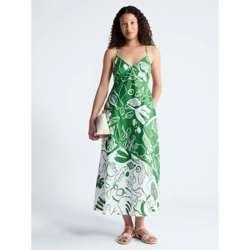 Free Assembly Women's Tie Back Cotton Maxi Dress, Sizes XS-XXL