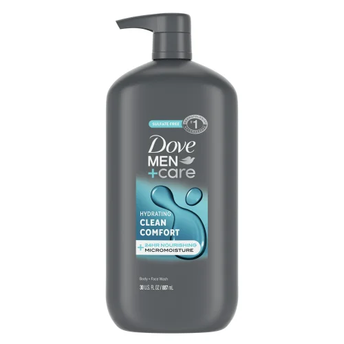 Dove Men+Care Body Wash & Face Wash Men's Body Wash Hydrating Clean Comfort with 24-Hour Nourishing Micromoisture Technology, 30 fl oz