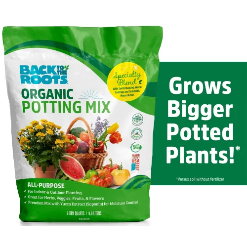Back to the Roots Organic All-Purpose, Peat-Free Premium Potting Mix (6 QT)