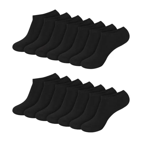 Hanes Womens Value Pack, No Show Soft Moisture-wicking Socks, Available In 10 And 14-packs, Black - 14 Pack, 5-9 US