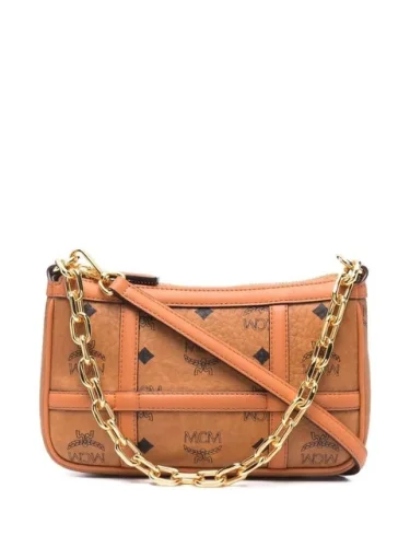 MCM Ladies Delmy Shoulder Bag in Cognac Visetos MWSBAER01CO