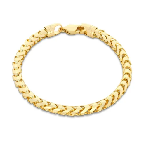 14K Yellow Gold Solid Franco 1.1mm-6mm Diamond Cut Spiga Chain Bracelet 7" 8" 9"