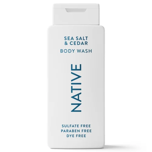 Native Body Wash for Women & Men, Sulfate Free, Sea Salt & Cedar, 18 fl oz