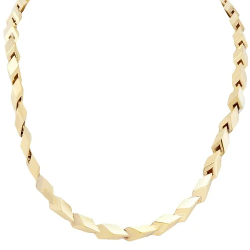 Burberry Hollow Cuban Link Necklace