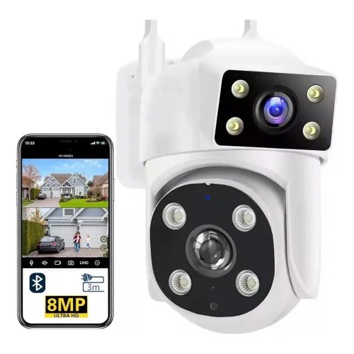 Security Camera 4K Wireless Wi-Fi Outdoor Camera 2.4GHz Indoor Home Camera Security with Spotlight with Infrared Detection Color Night Vision, 2-Way Audio