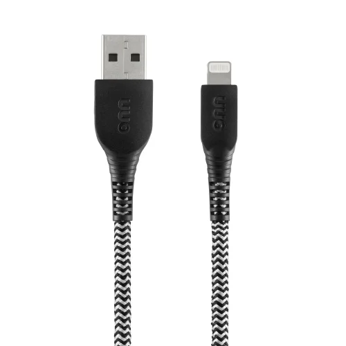 onn 6ft MFI Certified Lightning to USB-A Braided Charging Cable - Black