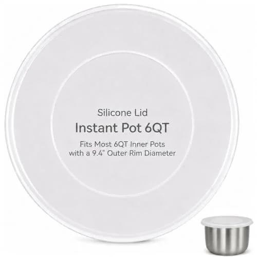 Yvlixyn Silicone Lid for Instant Pot 6Q & 5Q, Airtight for Food Storage