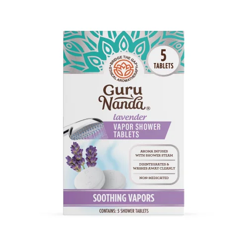 GuruNanda Lavender Vapor Shower Tablets with Essential Oil, Individually Wrapped, 5 Count