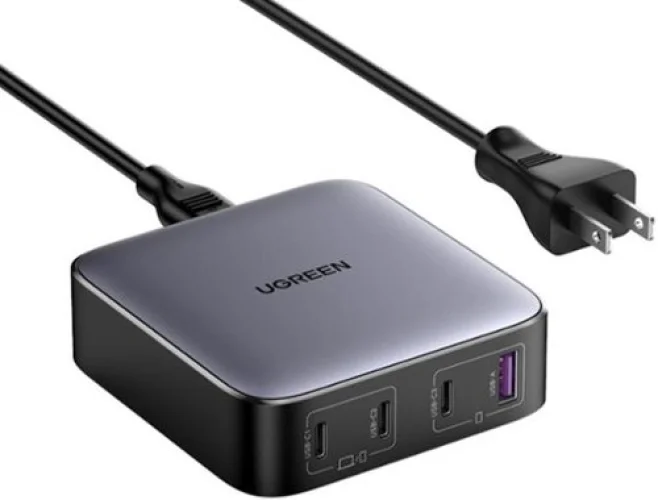 UGREEN - Nexode 4-Port 100W GaN Charging Station, USB-C Fast Charging Desktop Charger  for Laptops, Tablets, Cell Phones - Black