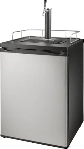 Insignia&trade; - 5.6 Cu. Ft. 1-Tap Beverage Cooler Kegerator - Stainless Steel