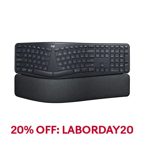 Logitech Ergo K860 Wireless Ergonomic Keyboard - Split Keyboard with Wrist Rest