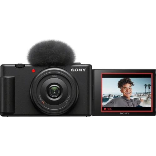 Sony ZV-1F 3" Vlog Camera for Content Creators with Microphone in Black