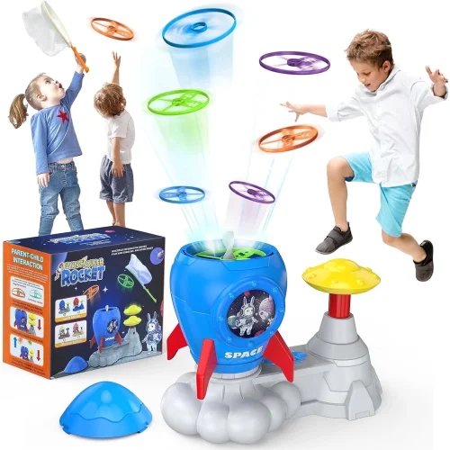Outdoor Rocket Launcher Toy Yard Game for Kids Ages 4-10, Backyard and Beach Activity Set