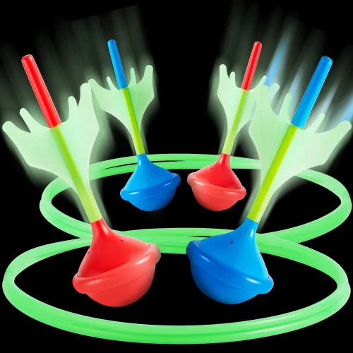 6Pcs SYNCFUN Lawn Darts Games Set for Kids and Adults, Glow in The Dark Yard Games for Outdoor Use