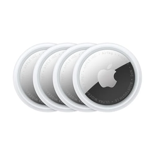 4 Pack Apple AirTag (2nd Generation) Tracker for Keychain, Wallet, and More with Precision Finding