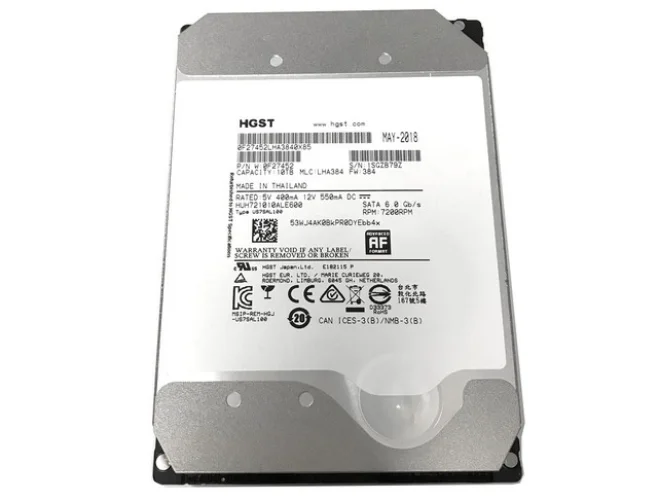 WD/HGST 10TB Ultrastar HE10 SATA 6Gb 256MB 3.5" Enterprise Hard Disk Drive - HUH721010ALE600