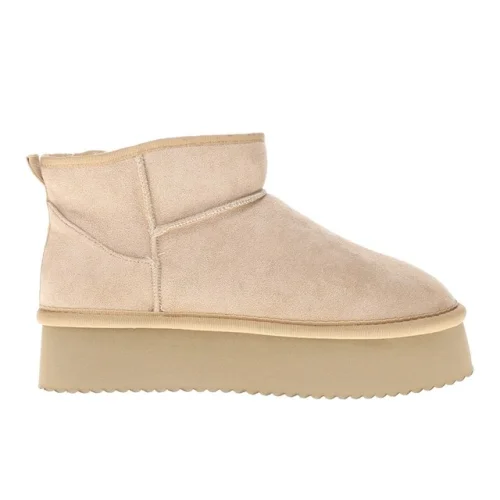 Corkys Room Service Pull On Platform Round Toe Womens Beige Casual Boots 80-023