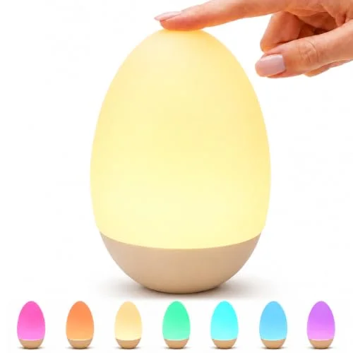 BUSOHA Egg Light for Breastfeeding - Touch Control Night Light for Nursery with Stepless Dimming
