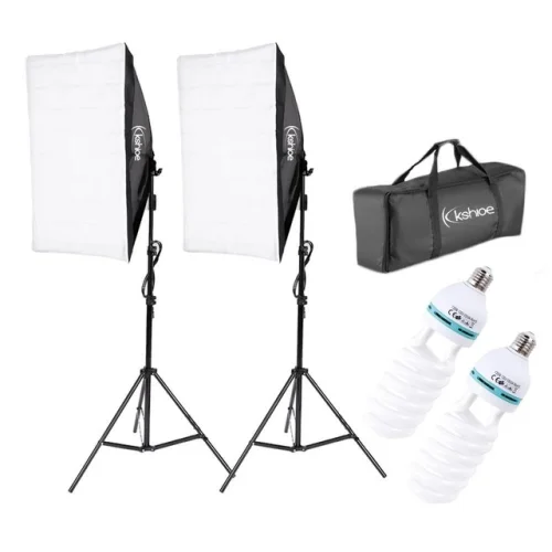 Kshioe Photography Studio Softbox 20" x 28" Lighting Soft Box Light Stand Kit New